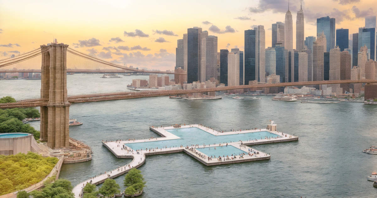 Nueva York inaugurará este verano una piscina flotante en el East River